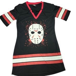 Friday‎ the 13th Jason Voorhees Hockey Jersey Dress Halloween Costume M/M